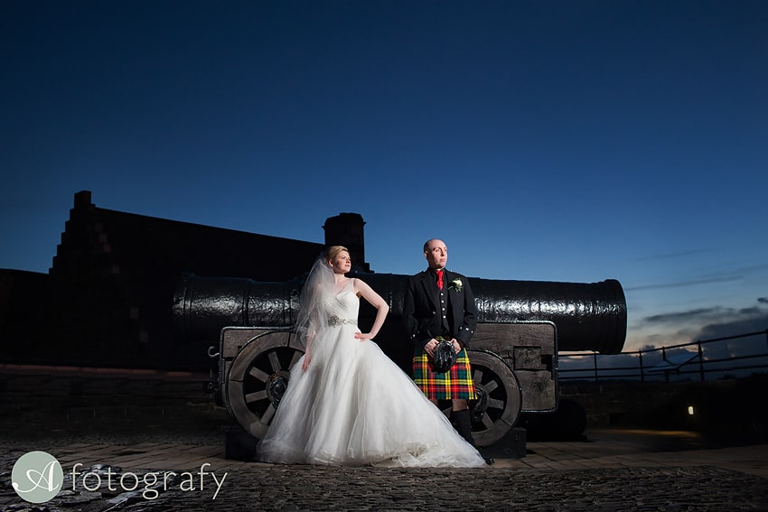 Mark and Isla’s atmospheric wedding at Edinburgh Castle.
