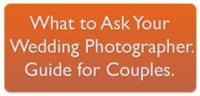 What to ask wedding photographer guide for couples