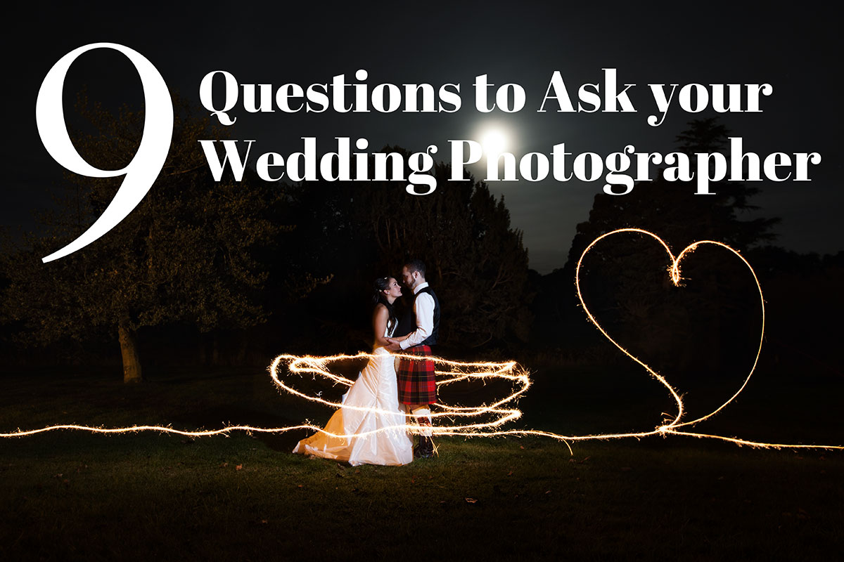 What questions to ask your wedding photographer